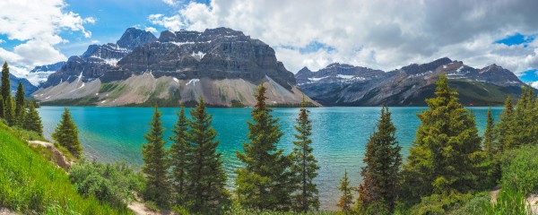 Bow Lake -- 8 x 20 ft. Mural by John Freeman